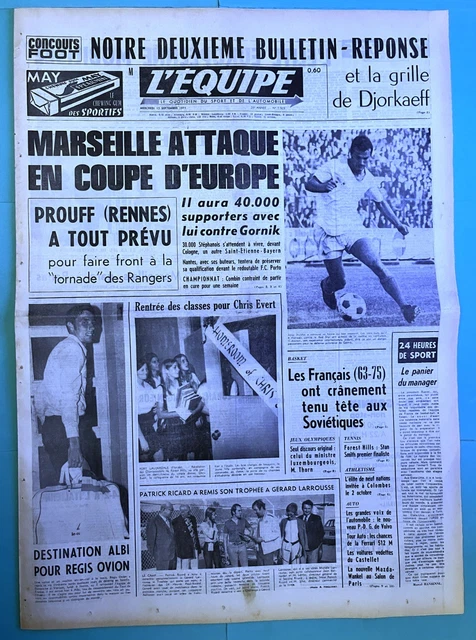 VACHE QUI RIT FOOTBALL 1971-1972 OLYMPIQUE MARSEILLE OM MAGNUSSON