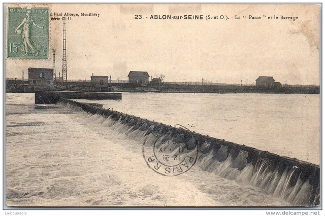 94 ABLON SUR SEINE - la passe et le barrage.