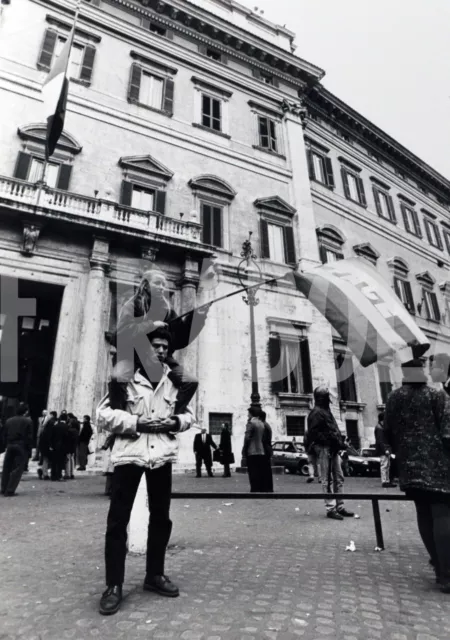 Foto vintage de archivio Roma, Manifestación Contra Italia en Guerra, impresión