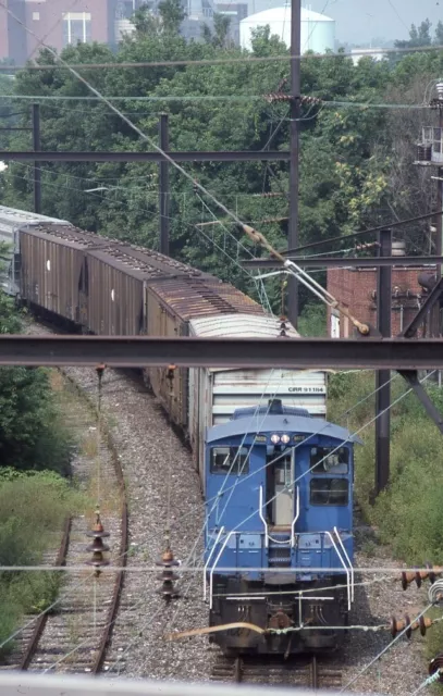 CIRR? Railroad Train Locomotive Boxcars Original 1989 Photo Slide