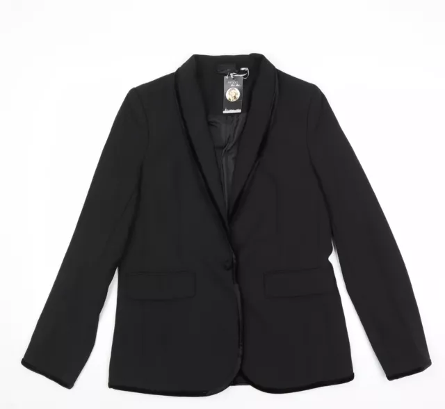 ESMARA Womens Black Polyester Tuxedo Blazer Size 14 - Five-Button Jacket Sleeve