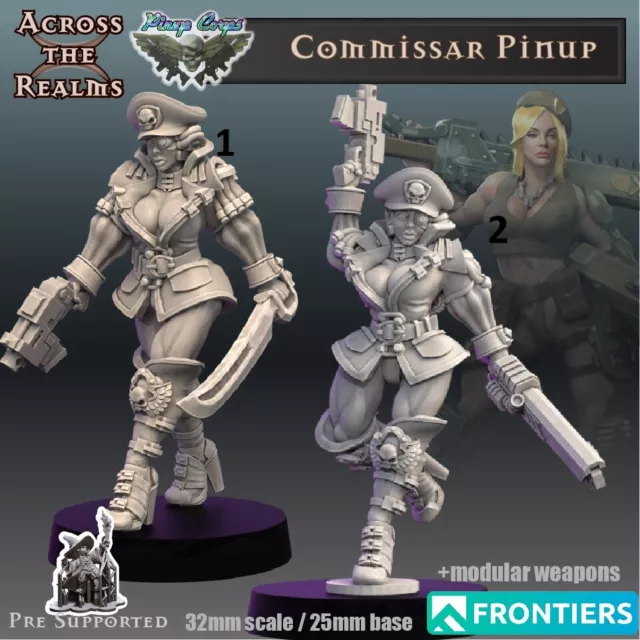 Grimdark Miniature Kit 32mm Commissar by Across the Realms