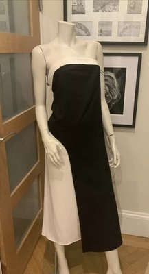 Zara Black And White Off The Shoulder Dress Size M
