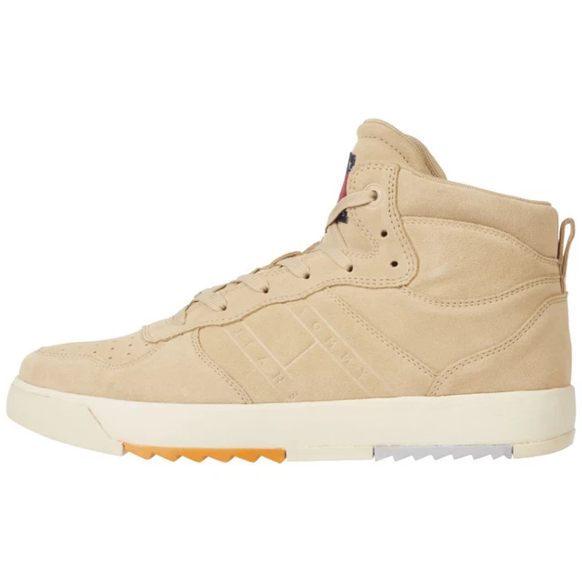 Tommy Jeans Chaussures pour Hommes, Baskets Modèle Basket Beige EM0EM01072 Neuf