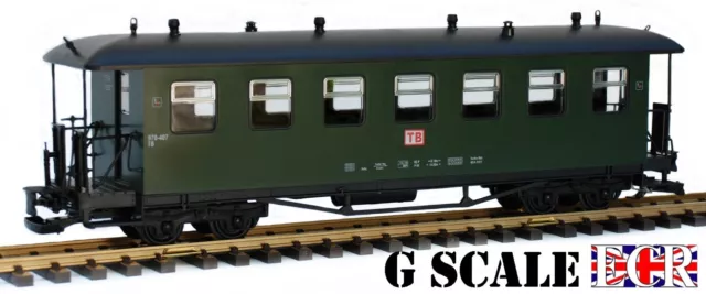 BRAND NEW G SCALE 45mm GAUGE RAILWAY PASSENGER CARRIAGE GREEN GARDEN COACH TRAIN