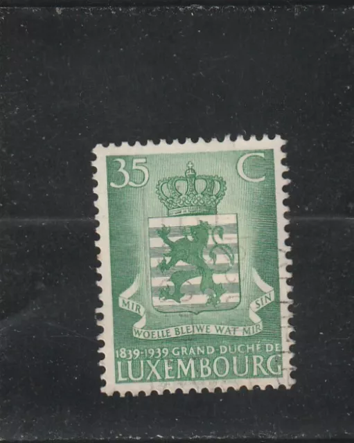 L6398 LUXEMBOURG Timbre Y&T N° 312 de 1939 " Armoiries du Grand duché " Oblitéré