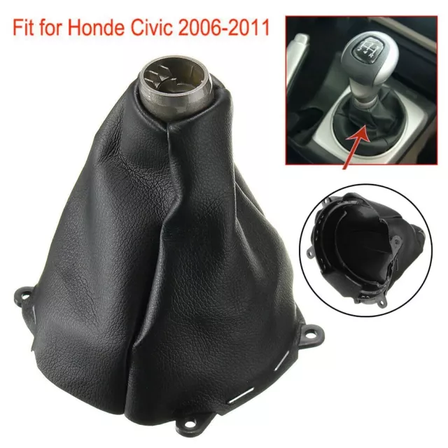 Boot Cover Shift Shifter For Honda Civic Si 2006-2011 PU Leather Tool New