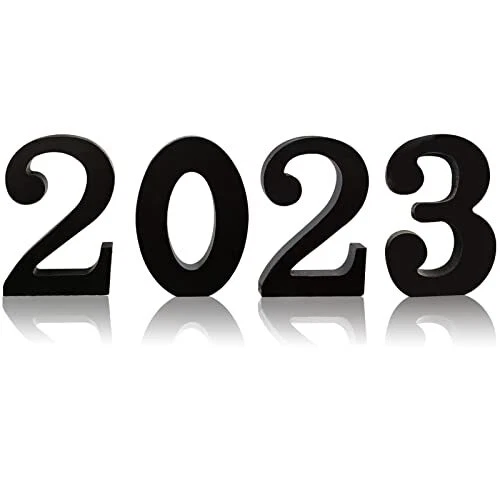 Letrero Número de Madera 2023 Graduación Año Nuevo Fiesta Decoración Mesa Centro pieza...