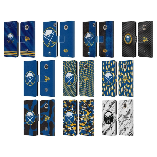 Official Nhl Buffalo Sabres Leather Book Wallet Case Cover For Motorola Phones