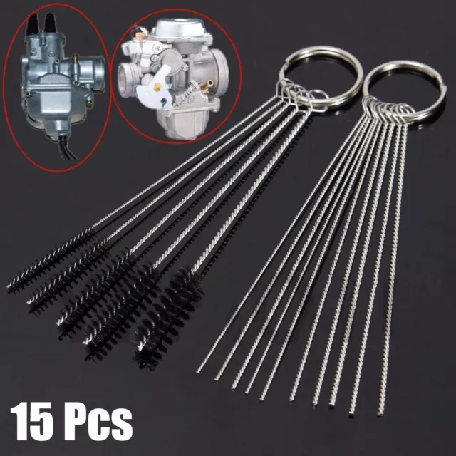 Carburetor Carb Dirt Jet Cleaning Tool Needle Brush Set For Motorcycle ATV Parts