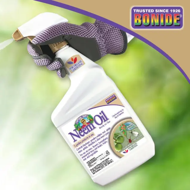 BONIDE Neem Oil 32Oz Ready-To-Use Spray Multi-Purpose Fungicide Insecticide