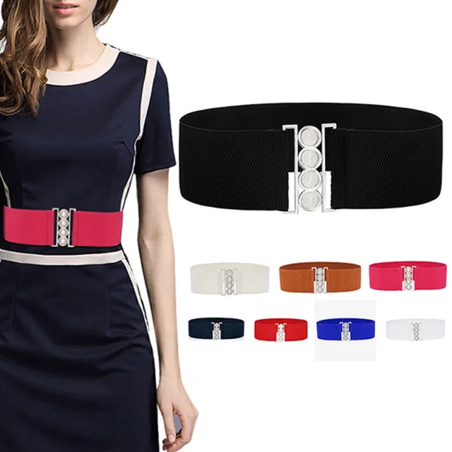 2019  Women Wide Waist Elasticated Lady Girl Fashion Buckle Belt Belts Elast ZSY