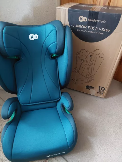 Kinderkraft Junior Fix 2 i-Size Car Booster Seat ISOFIX Group 2/3, 3-12Yrs Blue