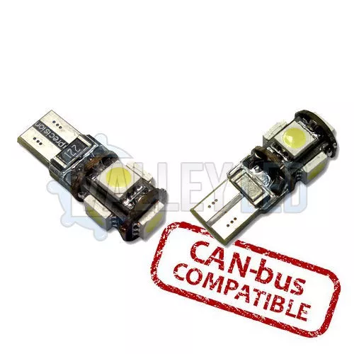 Focus Mk2 08-On Rs St Canbus 501 Luci Laterali Led 5 Lampadine Smd T10 W5W - Bianco