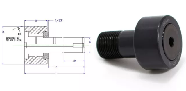 CFH1SB cam follower bearing heavy stud sealed McGill CFH1SB w/ nut  Enduro