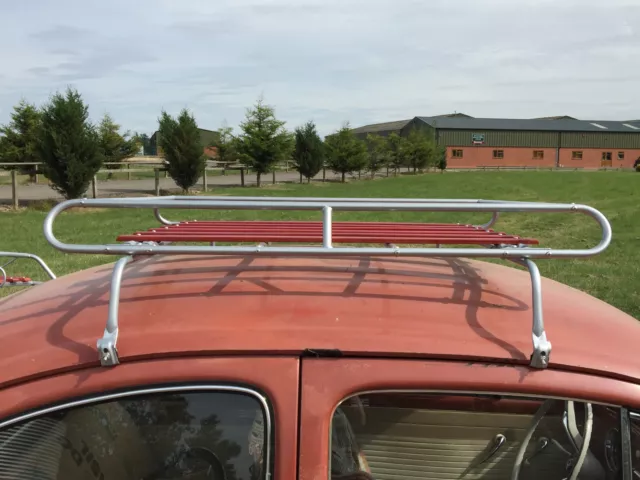 VW Classic Beetle NLA VW roof rack powder coating with wood slats C9649