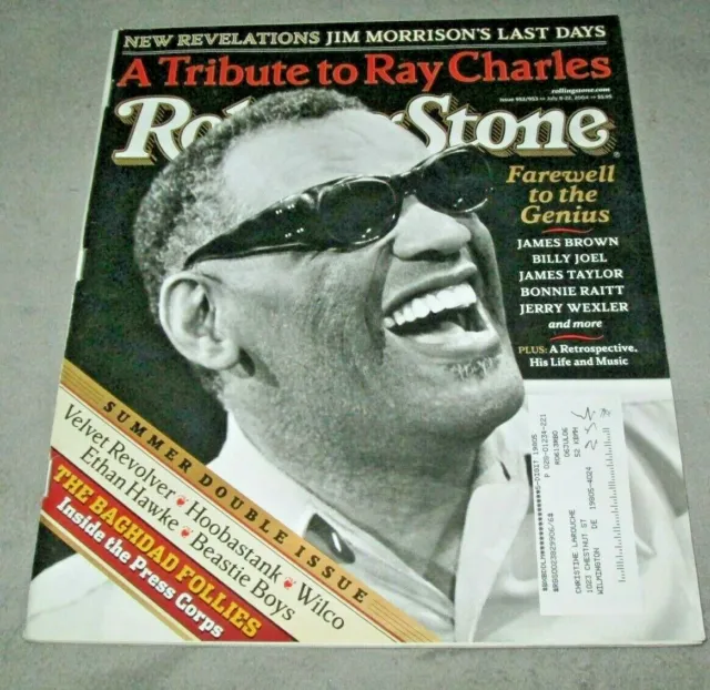 Rolling Stone Magazine July 2004 Ray Charles James Brown Joel Raitt