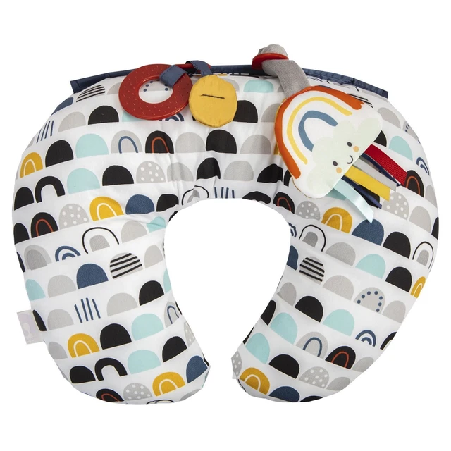 Boppy Tummy Time Prop Pillow | Black and White Modern Rainbows
