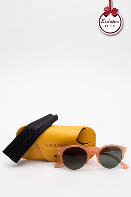 Occhiali da sole a farfalla rotondi Mr. Boho lenti colorate parzialmente senza montatura