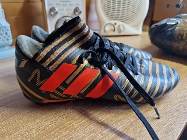Adidas Nemesis Football Boots Uk Size 3 Black And Gold