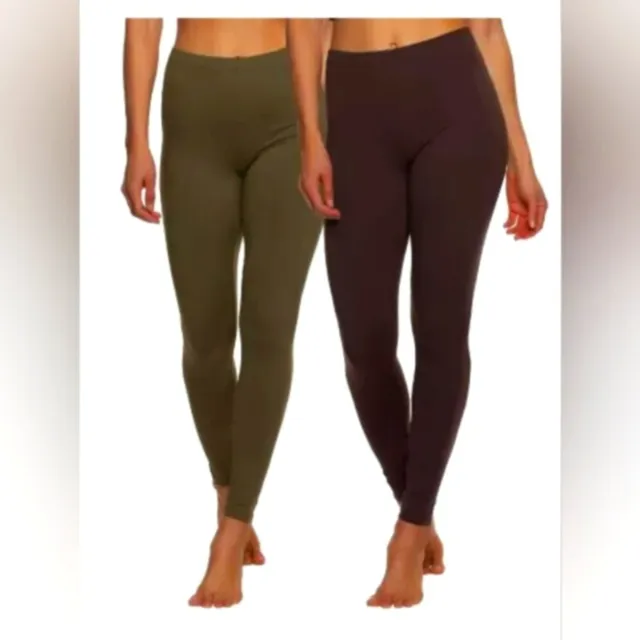 Felina Womens Velvety Super Soft Lightweight Leggings, 2-Pack Yoga Pants