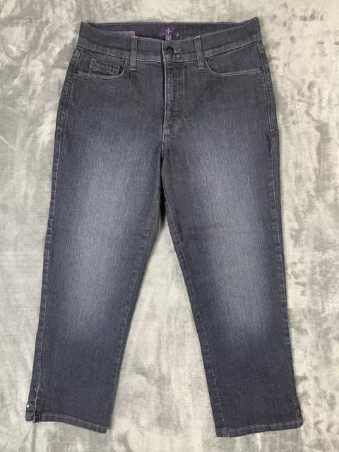 NYDJ Karen Womens Size 6 (28x23) Capri Mid Rise Denim Blue Jeans