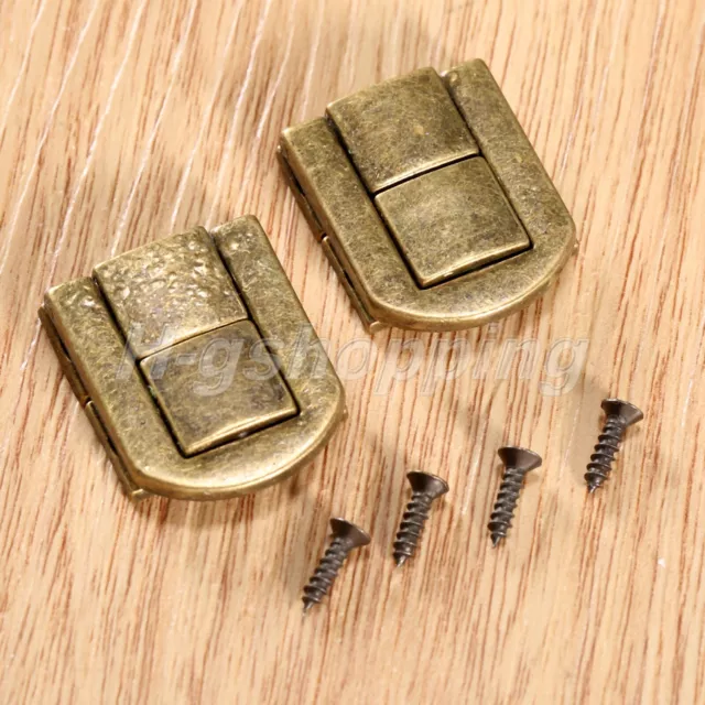 Antique Decorative Latch Hasp Jewelry Box Case Wood Chest Lock Clasp Hardware