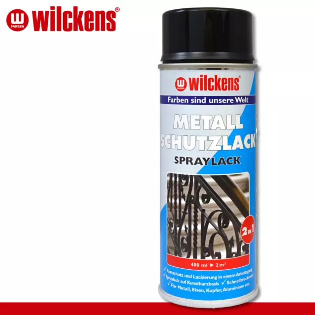 Wilckens 400 ML Metall-Schutzlack Peinture 2in1 Noir Traitement Antirouille &