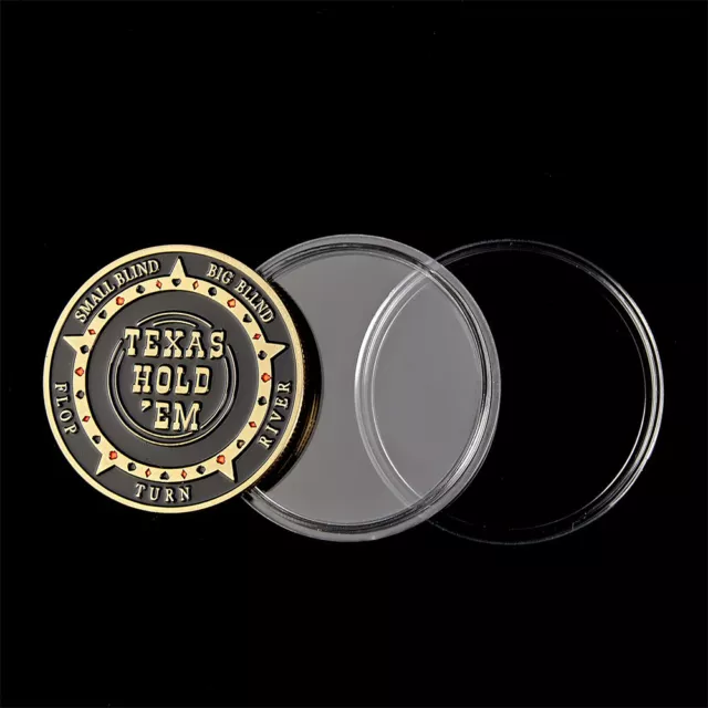 Texas Hold'em Flop Turn River Big Small Blind Poker Chip Guards Card Coin 3