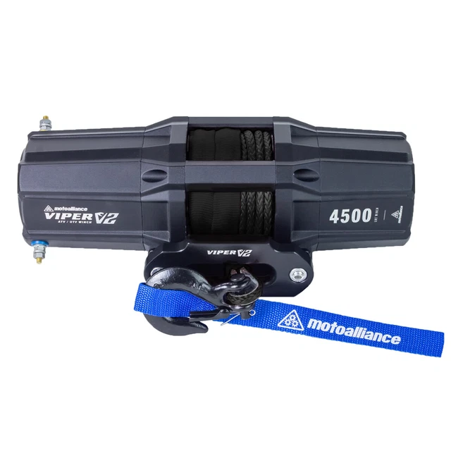 VIPER V2 4500lb ATV/UTV Winch Kit w/ 40 feet BLACK AmSteel-BLUE Synthetic Rope