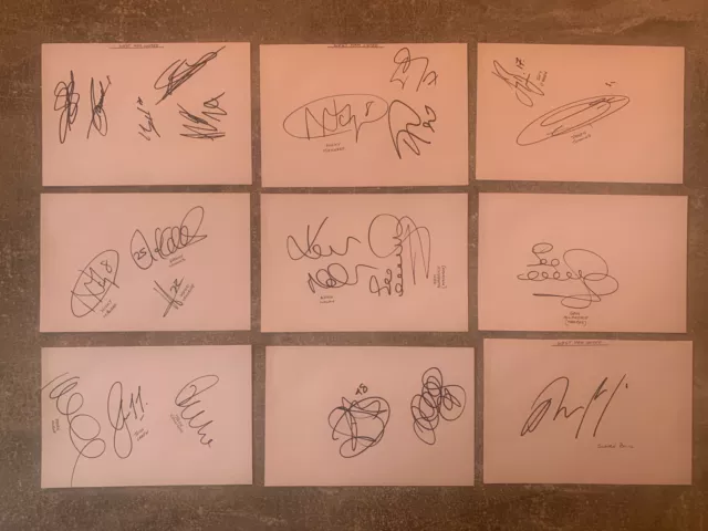 22 x WEST HAM UNITED FC signatures - hand signed - white autograph paper