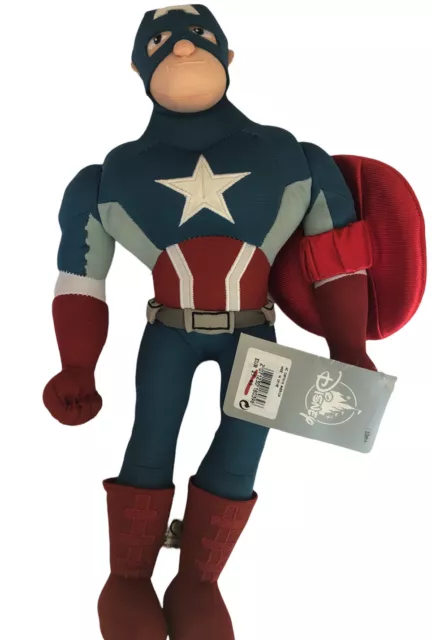 Peluche Plush captain america marvel disney store 40cm New