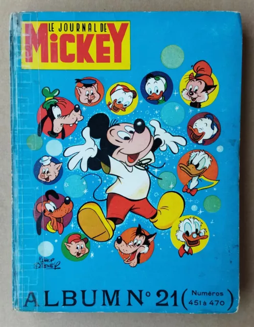 ---  LE JOURNAL DE MICKEY.  ALBUM 21 (n°451 à 470)  --- 1962