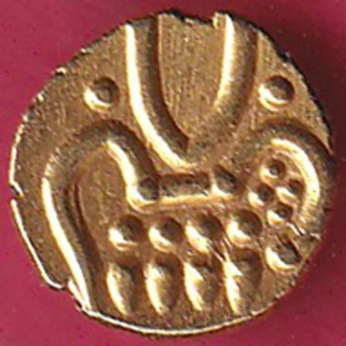 DUTCH INDIA gold fanam scarce and beautiufl coin #SE44