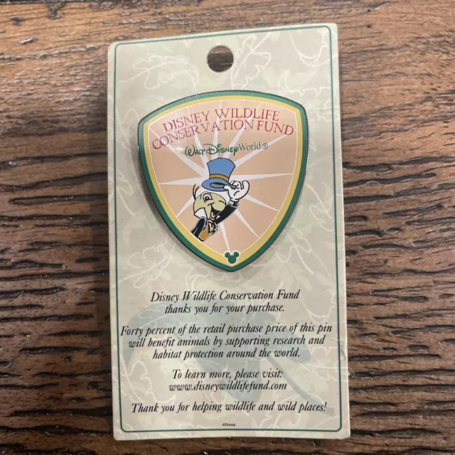 Disney Trading Pin #21565 Wildlife Conservation Fund Jiminy Cricket 2004