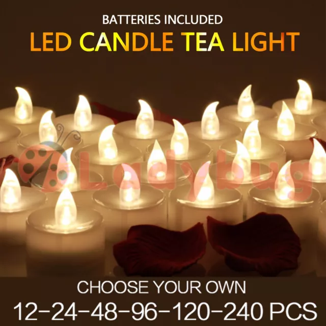 Led Tea Light Candles Tealight Flameless Wedding Battery Included Warm