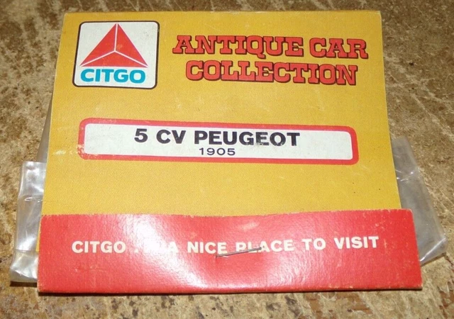 VINTAGE CITGO ANTIQUE car collection 5CV Peugeot car in the package new