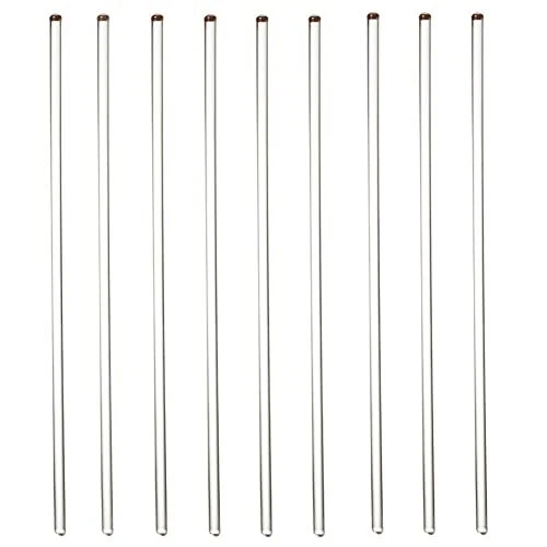 9pcs Glass Stir Sticks Glass Stirring Rod 12" Long 1/4'' Diameter with Both E...