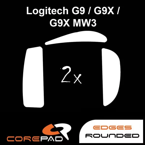 Corepad Skatez Logitech G9 G9X MW3 Replacement Teflon® mouse feet Hyperglides