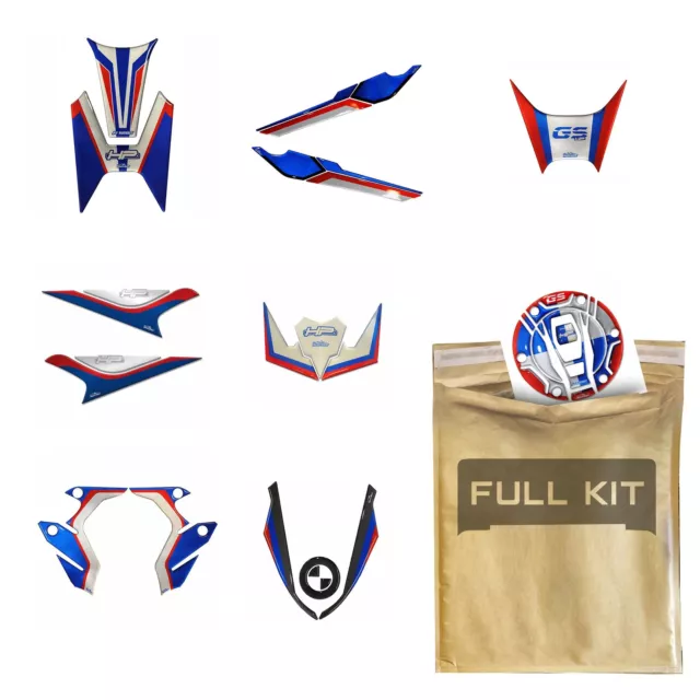 Set Autocollants Moto 3D Compatible Avec BMW R 1250 GS HP 2019-2020