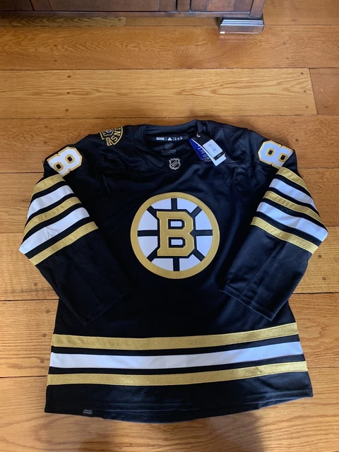 Men's Adidas David Pastrnak Black Boston Bruins Authentic Player Jersey, Size: 54