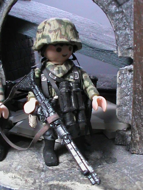 Playmobil Custom Sous-Officier Waffen Grenadier (Anzio-1944) Ref-0525