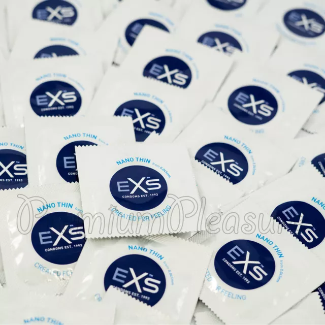 EXS Nano Fino Condones para Sensibles Feeling 0.045mm Grueso Apto para Veganos