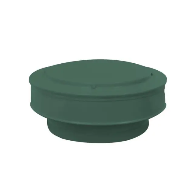 Vent Pipe Cap Aluminum 9 in. Green Finish Vents Out Hot Air Corrosion Resistant