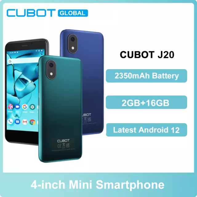 4 Zoll CUBOT J20 Smartphone 16GB Quad-Core 4G 2*Sim Android 12 Handy 2350mAh GPS