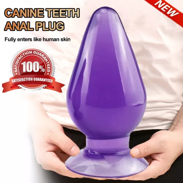 EXTRA-BIG-LARGE-JELLY-ANAL-BUTT-PLUG-DILDO-SUCTION-CUP-TOY-FOR-MEN-WOMEN-Massage