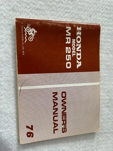 Oem 1976 Honda mr250 Mr 250 Elsinore owners manual