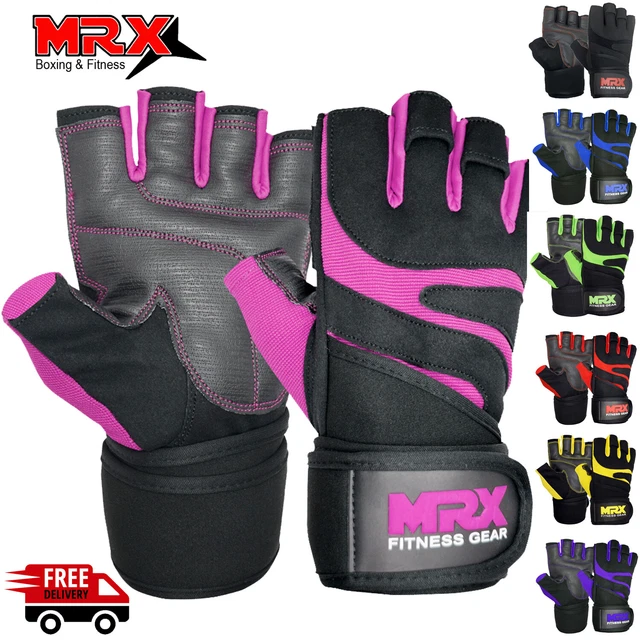 Men Weightlifting Gloves With Wrist Wrap Weight Workout Gym/Training/Fitness MRX