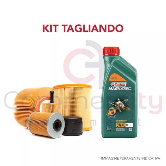 KIT TAGLIANDO COMPLETO FILTRI + OLIO CASTROL 5W30 COMPATIBILE CON FORD KUGA  2.0 TDCI : : Auto e Moto