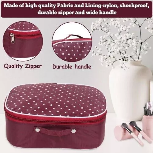 Maroon Dot Vanity box Ensemble de 3 en plusieurs tailles avec un nouveau design 3